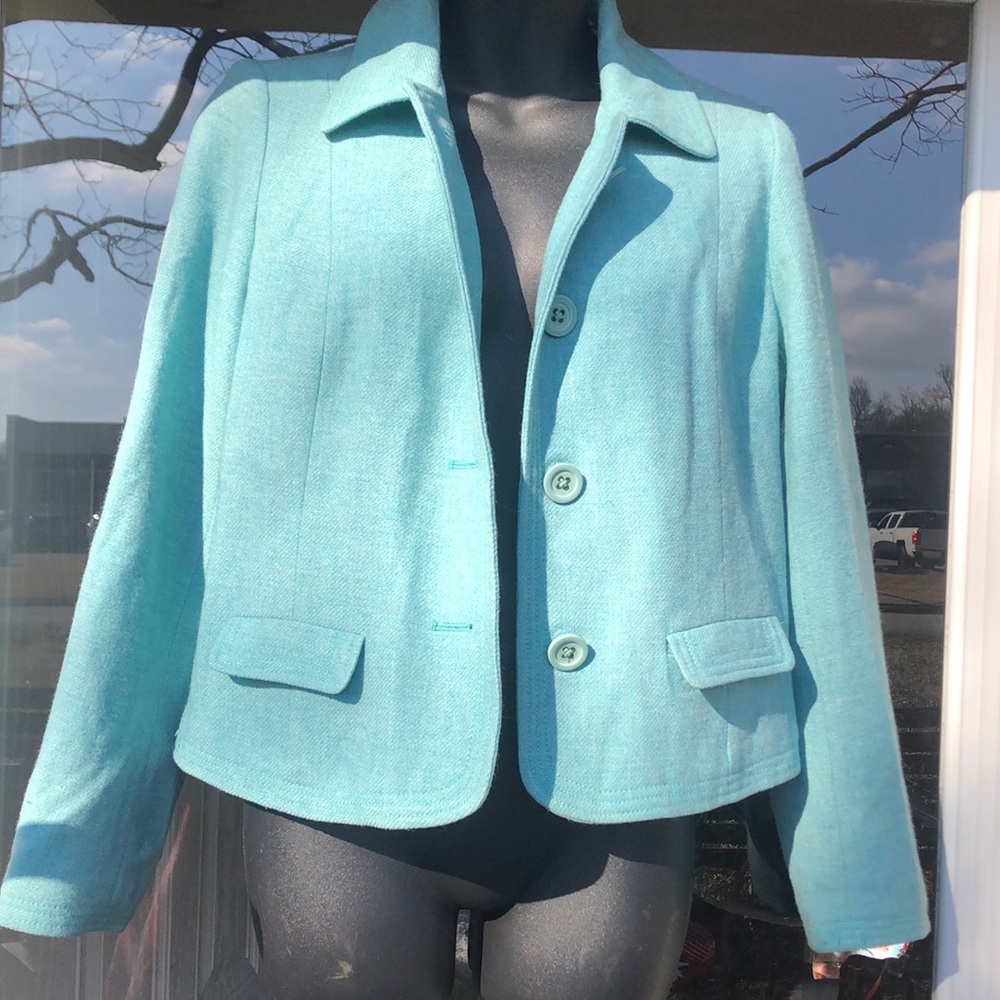 🚨BoGo½ GAP Robin Nest Blue Wool Blend Jacket
